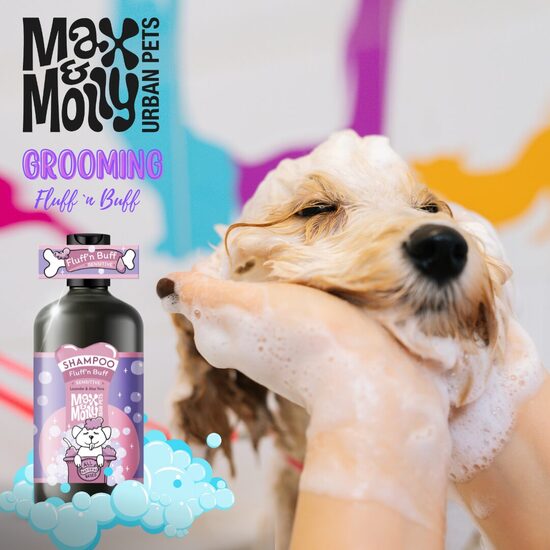 FLUFF'N BUFF * ŠAMPŪNS SUŅIEM * SENSITIVE AR LAVANDU UN ALVEJU* 250ml